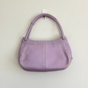 Vintage Cole Haan Lilac Purple Pebbled Leather Small Hobo Hand Bag